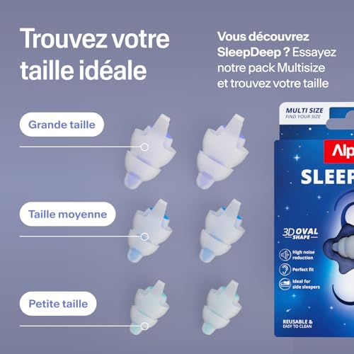 Thumbnail 4 de Alpine SleepDeep – Bouchons d'Oreilles Dormeurs Côté (27 dB, Pack Multisize)