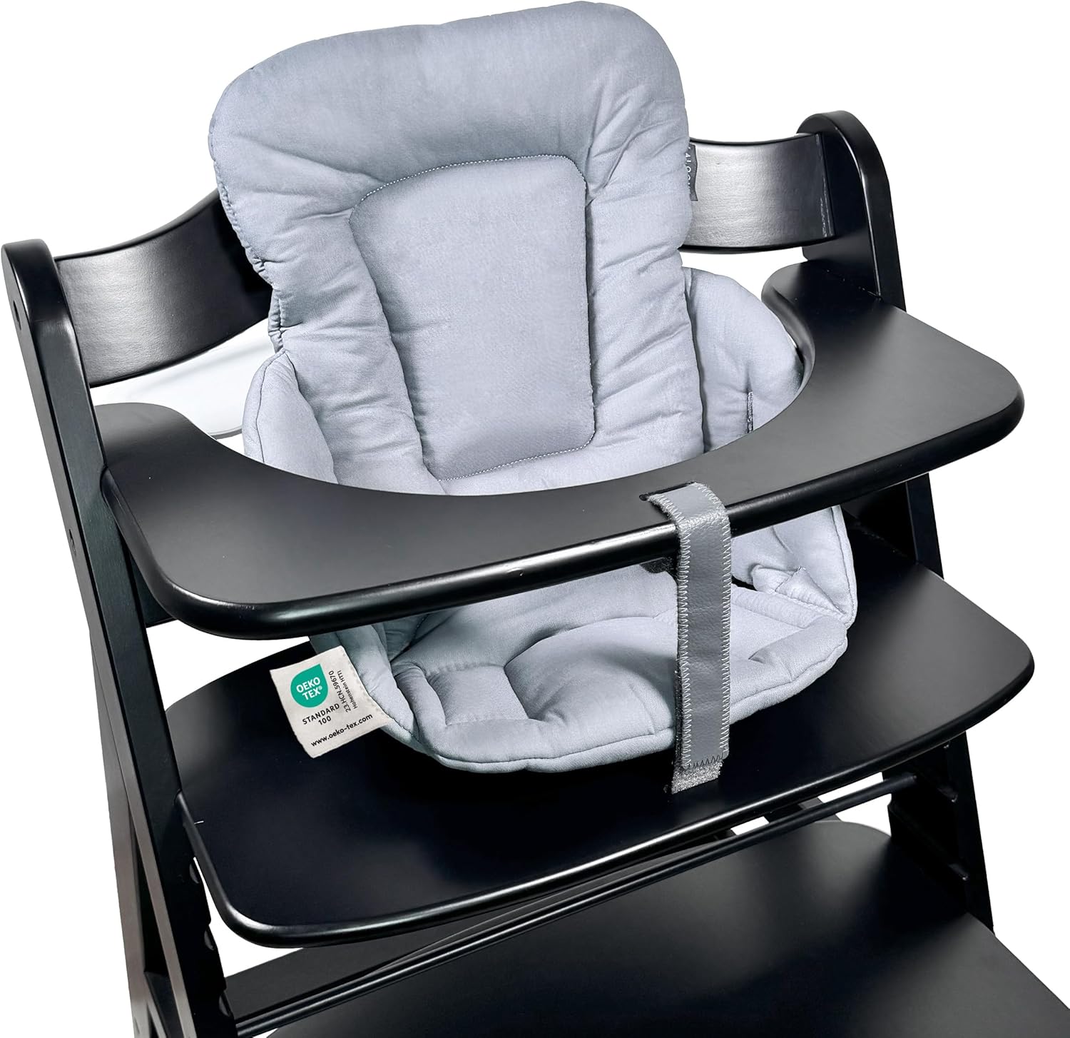 LaLoona réducteur pour chaise haute bébé Hauck Alpha et Beta (coussin d’assise gris)