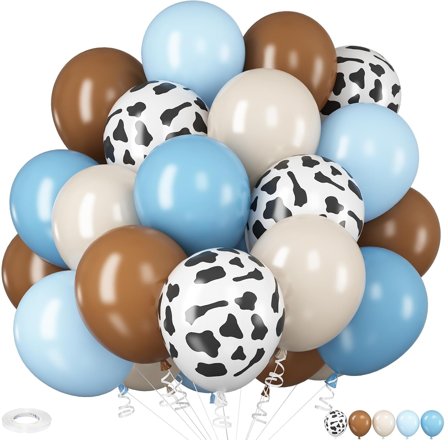 Imagen de HILAVO Cow Print Balloons – 12-Inch Cowboy Theme Latex Assortment (35 pcs) for Rodeo, Baby Shower, Farm & Western Parties en OfertitasTOP