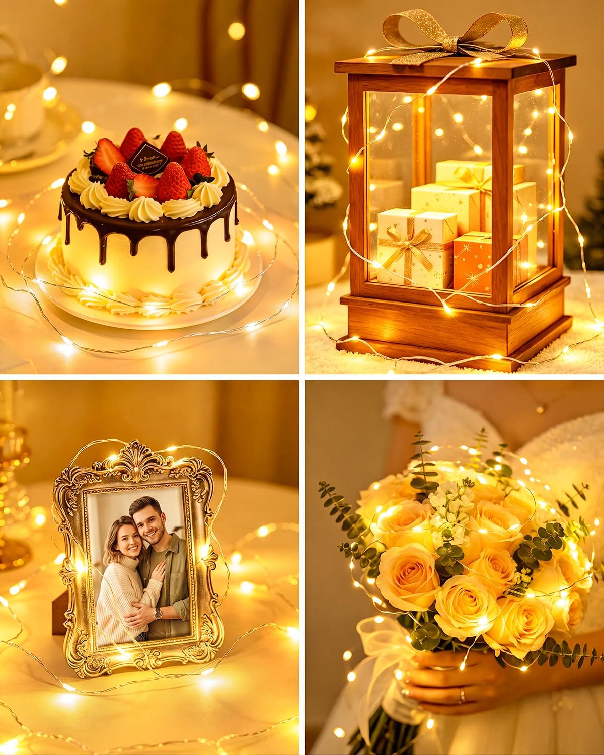 Thumbnail 4 de btfarm BL15 Fairy Lights, 16-Pack Battery-Powered 20-LED Warm White