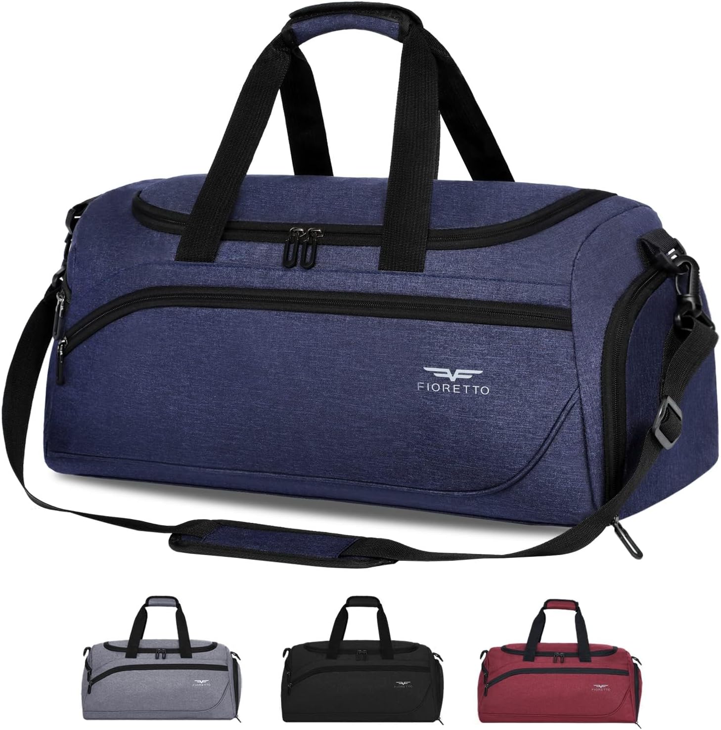 Detalle de FIORETTO 35L Sporttasche mit Schuhfach, Nassfach und wasserdichtem Aufbau – robust, vielseitig und ideal für Training, Travel und Freizeit