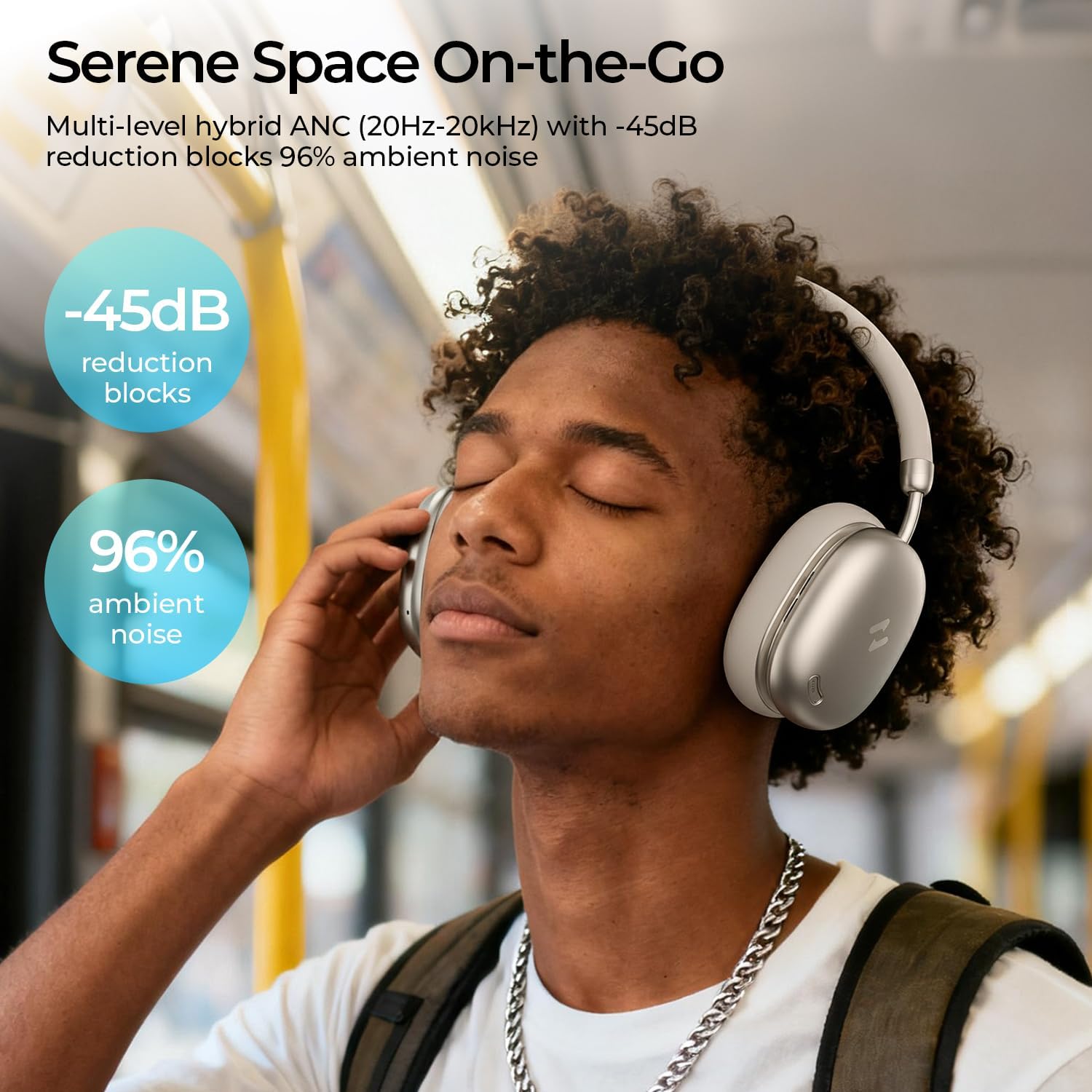 Detalle de Havit Wireless Over-Ear Headphones, Gold