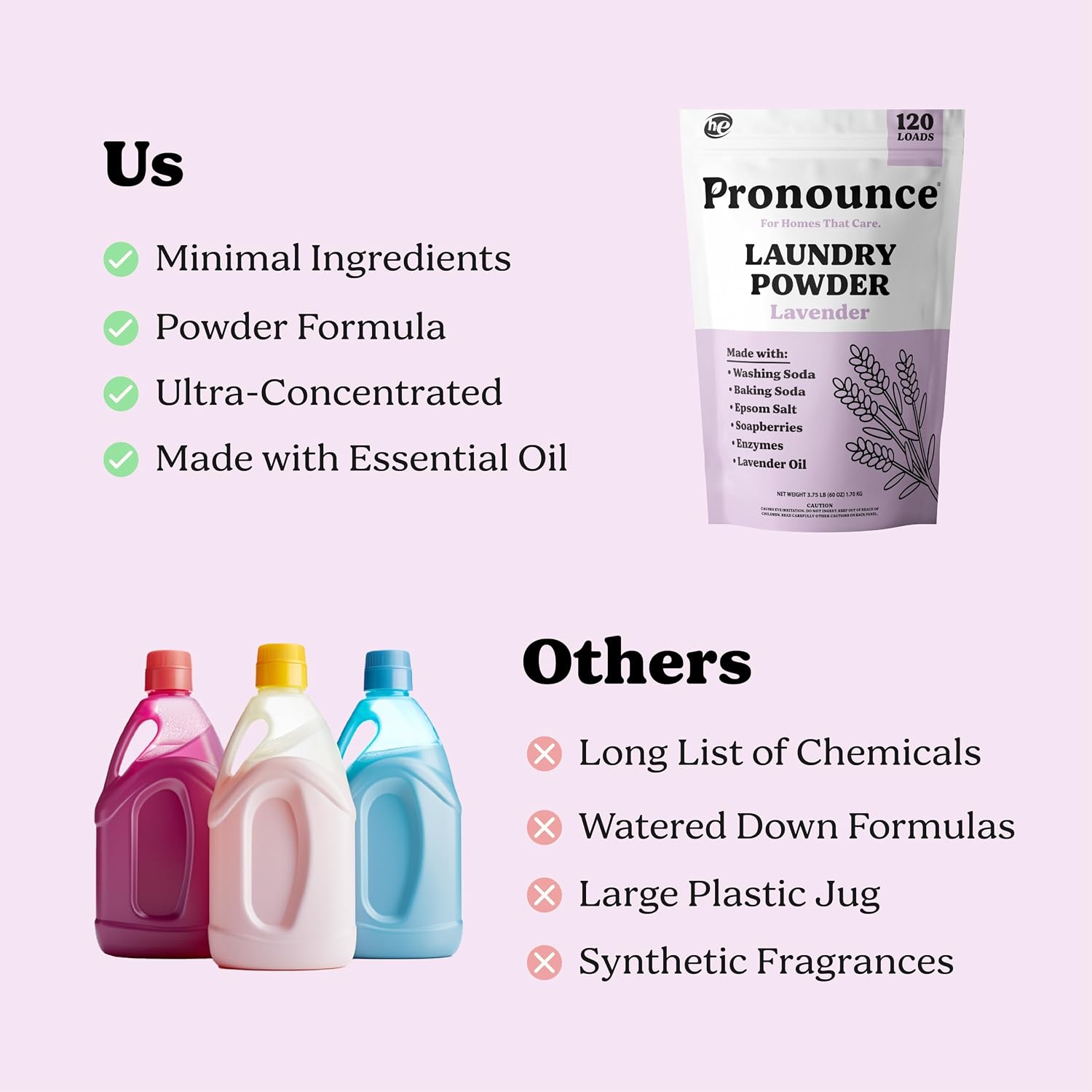 Thumbnail 4 de Pronounce Lavender Laundry Detergent Powder, HE Safe, 120 Loads
