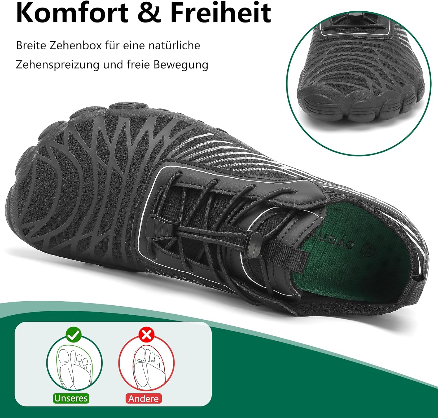 Thumbnail 2 de SAGUARO Damen Barfußschuhe – Leicht, atmungsaktiv und breitzehig (Gr. 35–43)