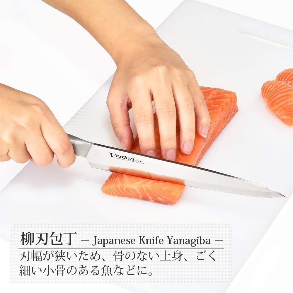 Detalle de 下村工業 ヴェルダン OVD-16 柳刃包丁 210mm 食洗機対応・ステンレス製ハンドル