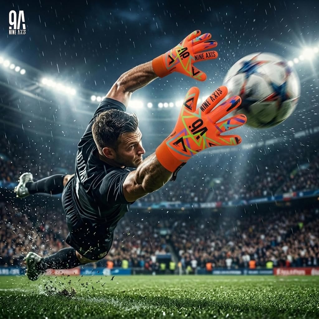 Detalle 2 de NINE AXIS Youth Goalkeeper Gloves with Latex Palm