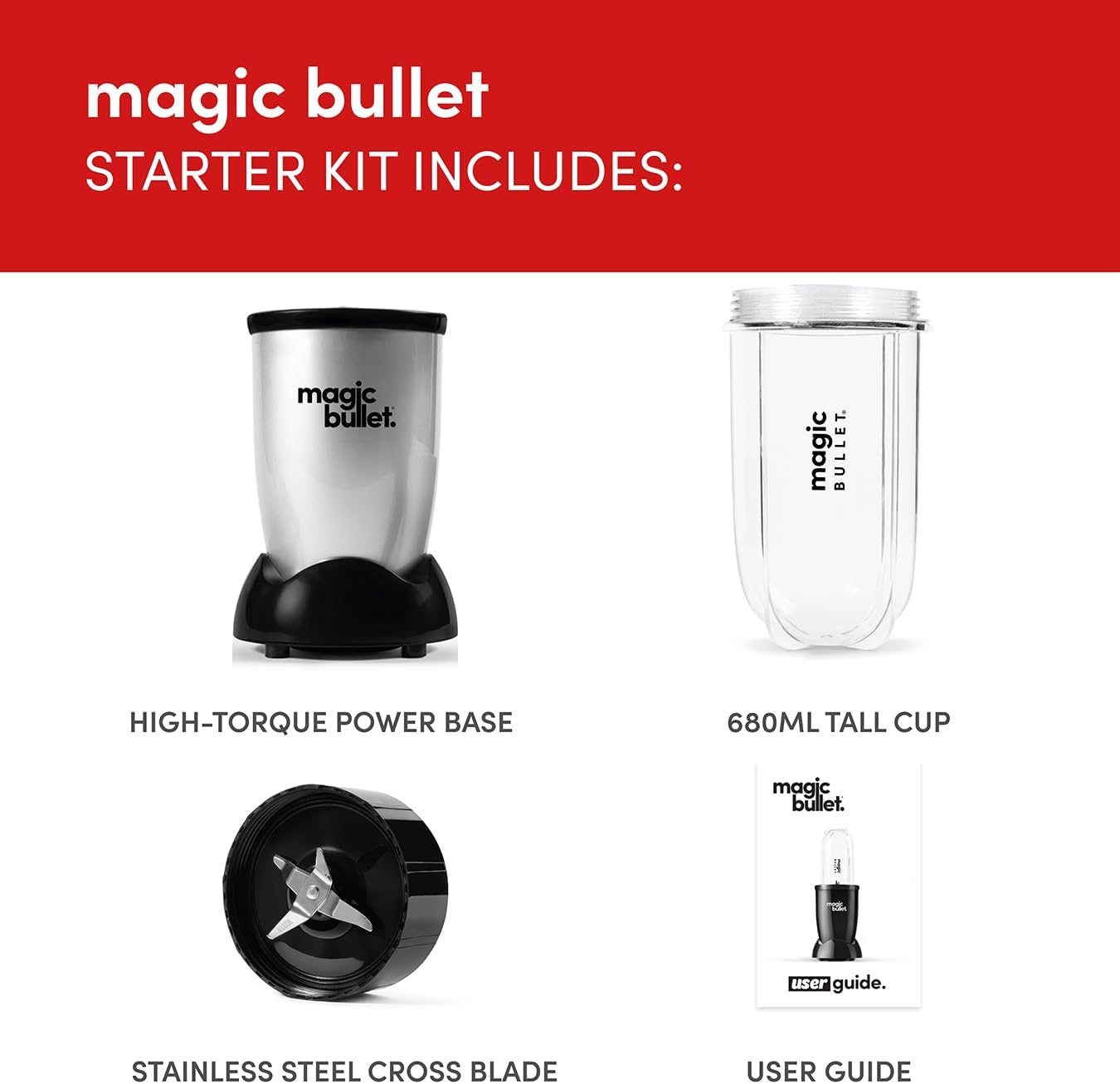 Thumbnail 4 de nutribullet magic bullet Starter Kit (4-piece) All-in-one Food Processor & Blender – 10,000 RPM