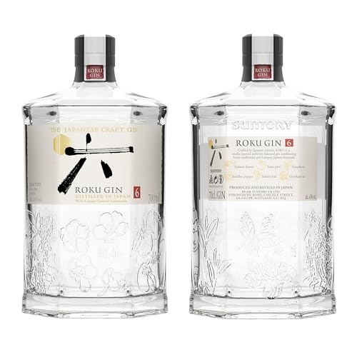 Detalle 2 de ROKU GIN – 6 japanische Botanicals, fein destilliert in Japan, 43% vol, 700 ml