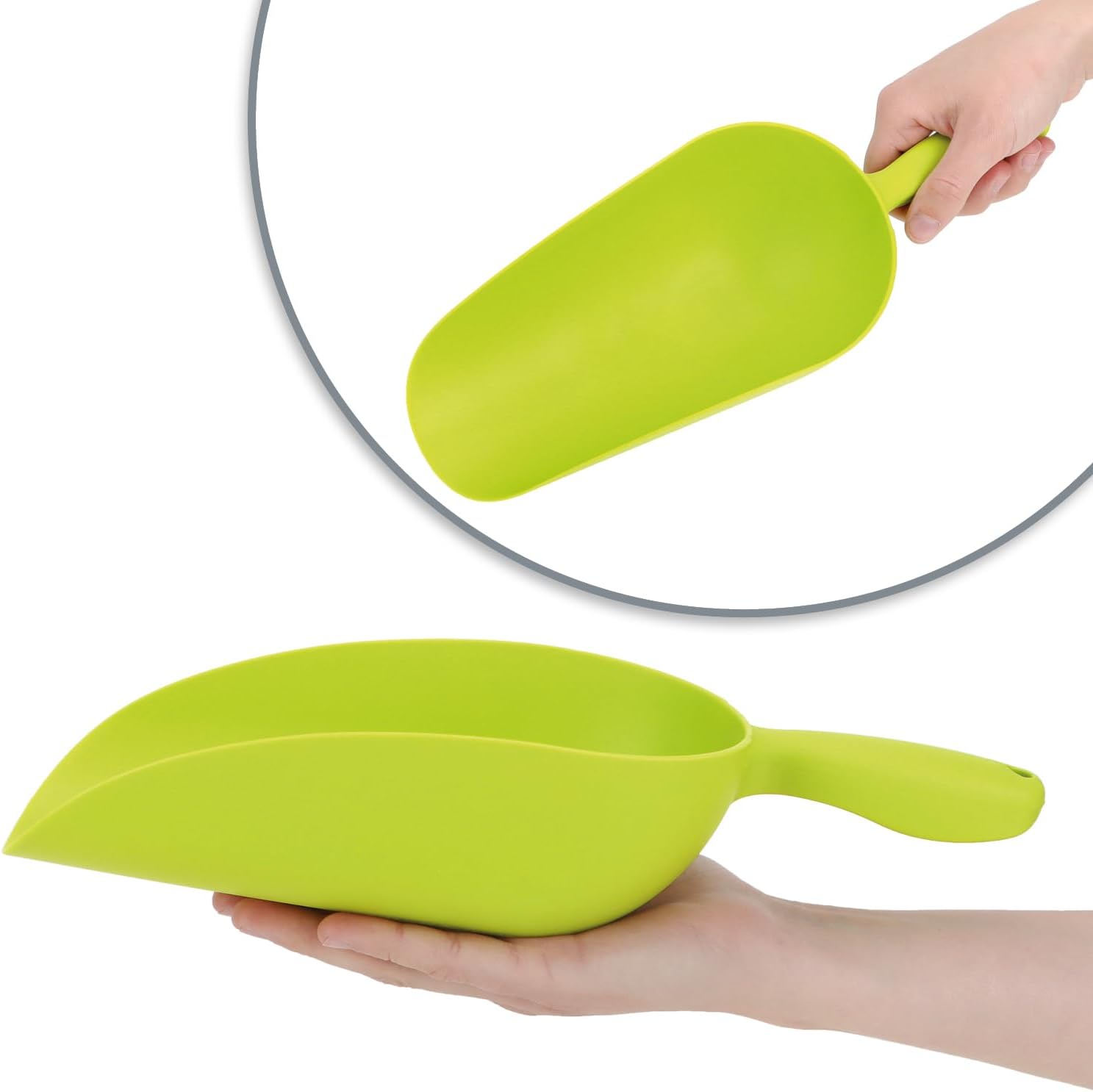 Detalle 2 de com-four Pelle pour animaux (26,5 cm) – Pelle doseuse en plastique pour sacs et aliments