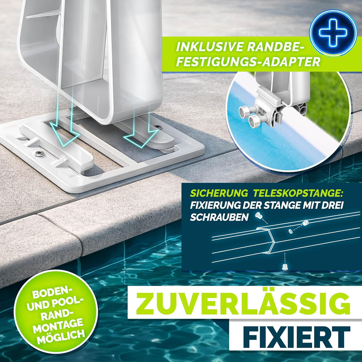 Thumbnail 6 de tillvex Pool Aufroller Premium 1,05-6,15 m – zuverlässige Aufrollvorrichtung für Solarplane mit Thermometer