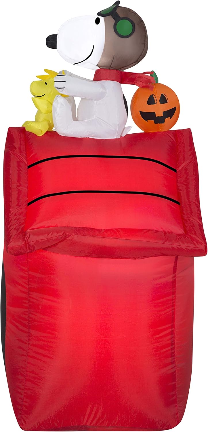 Detalle de Gemmy 22933 Airblown Snoopy Red Baron Inflatable, 3.5-Foot Halloween Decor