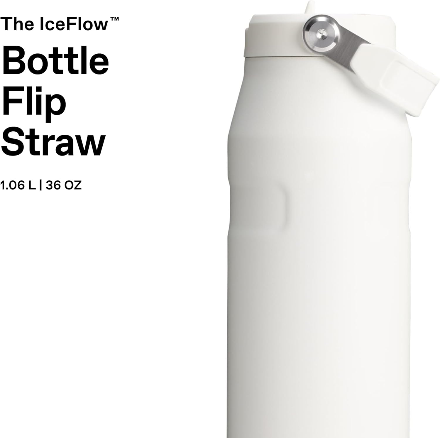 Detalle de Stanley 1913 Flip Straw Trinkflasche 1.06L – auslaufsicher, spülmaschinenfest und eisgekühlte Getränke bis zu 4 Tage