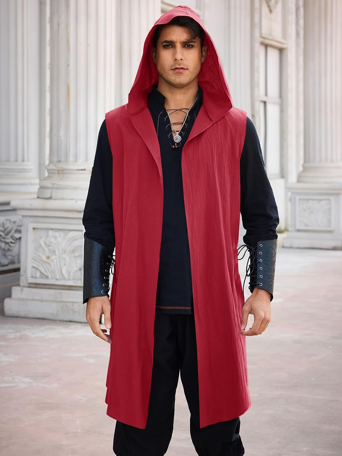 Detalle 2 de Runcati Men's Renaissance Surcoat, 100% Cotton
