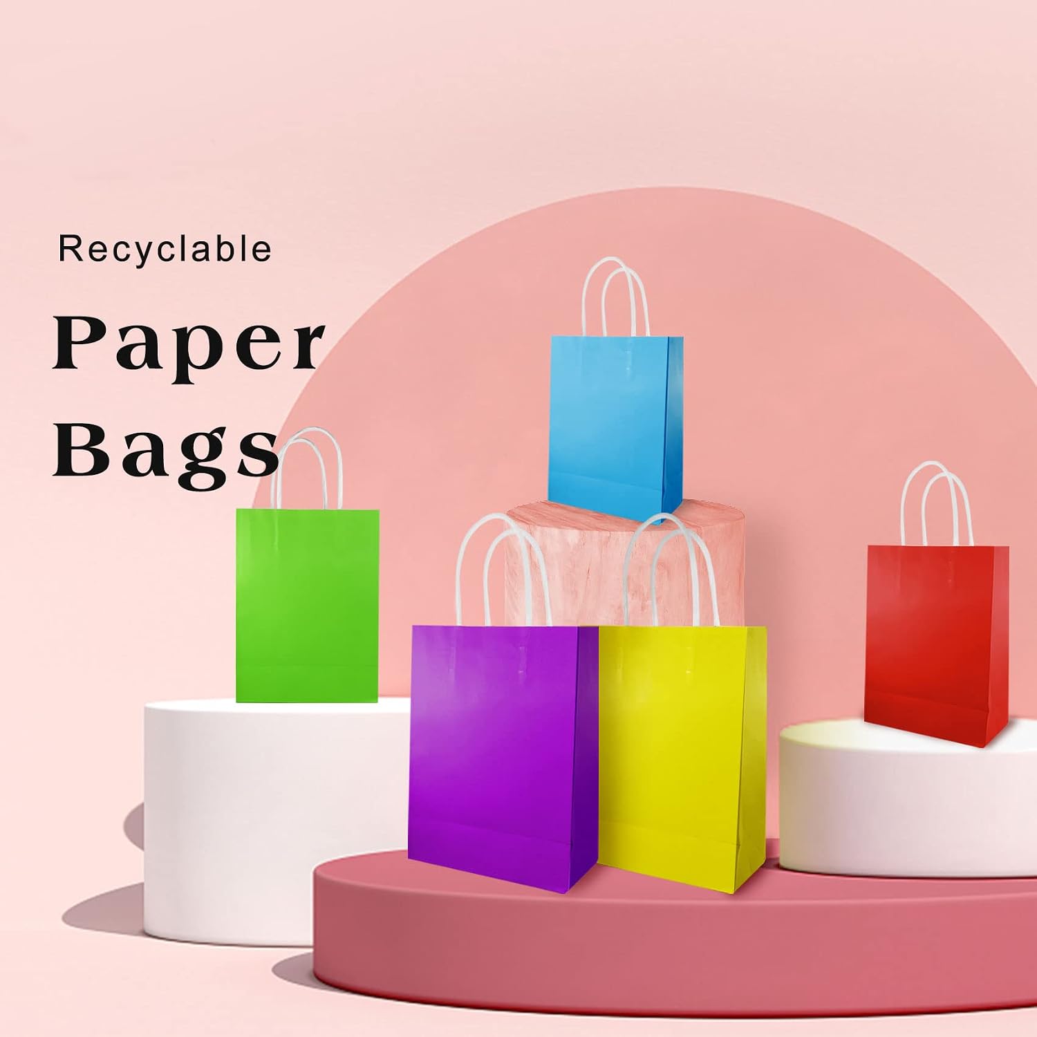 Thumbnail 2 de Ywinler 24 Pieces Paper Gift Bags 22x8x16cm