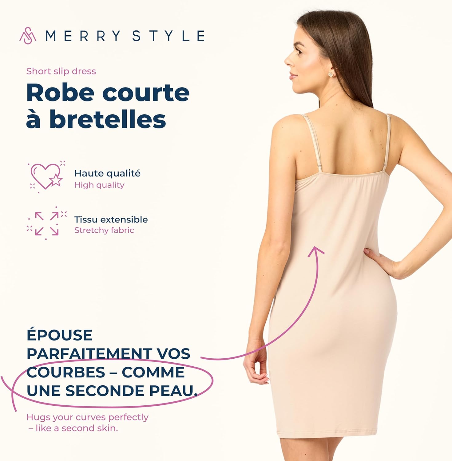 Thumbnail 2 de Merry Style Fond de Robe avec Bretelles – Lingerie fluide et confortable MS-203