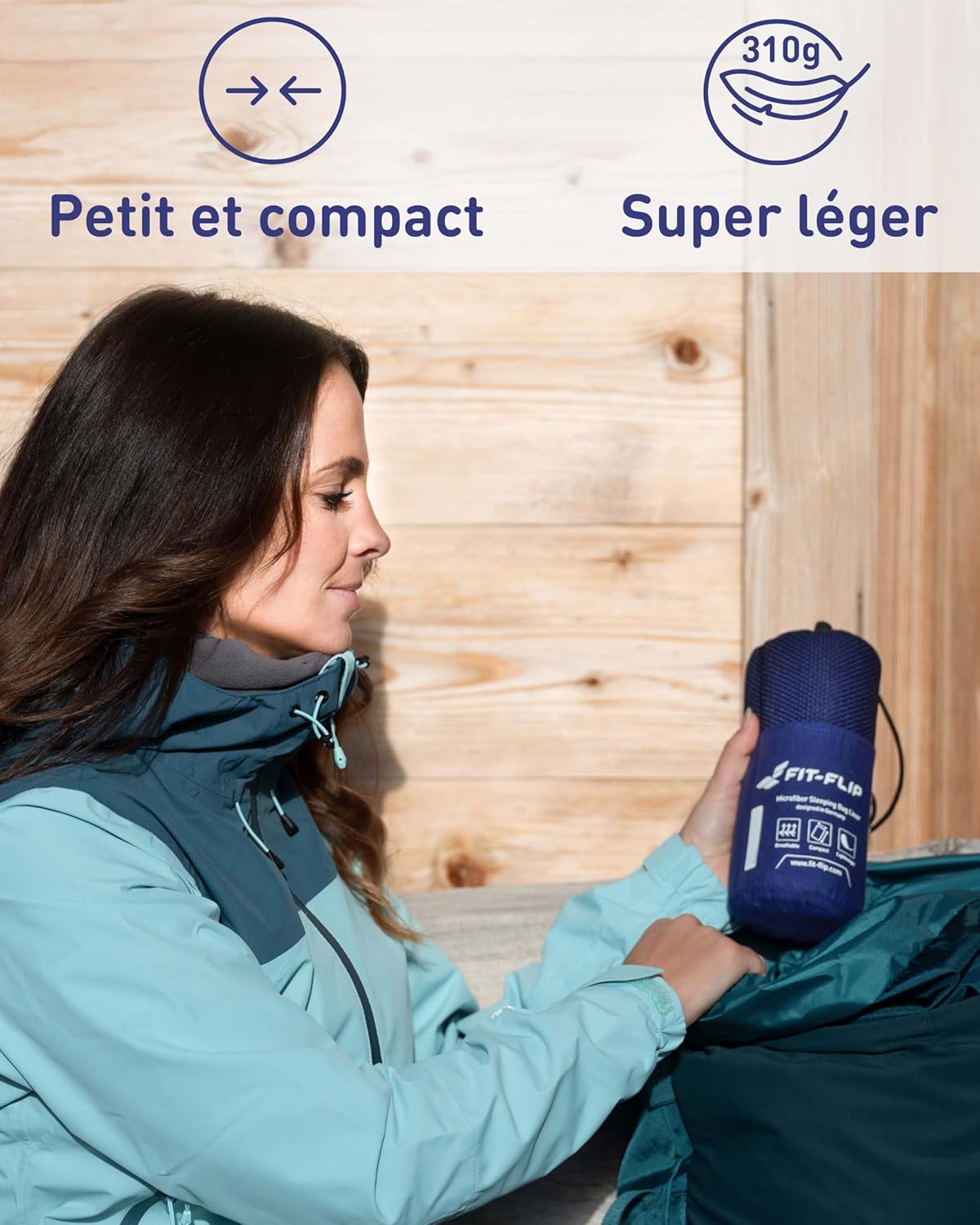 Thumbnail 4 de Fit-Flip Drap de Sac de Couchage en Microfibre Ultra-léger - 1 Personne avec Compartiment Oreiller