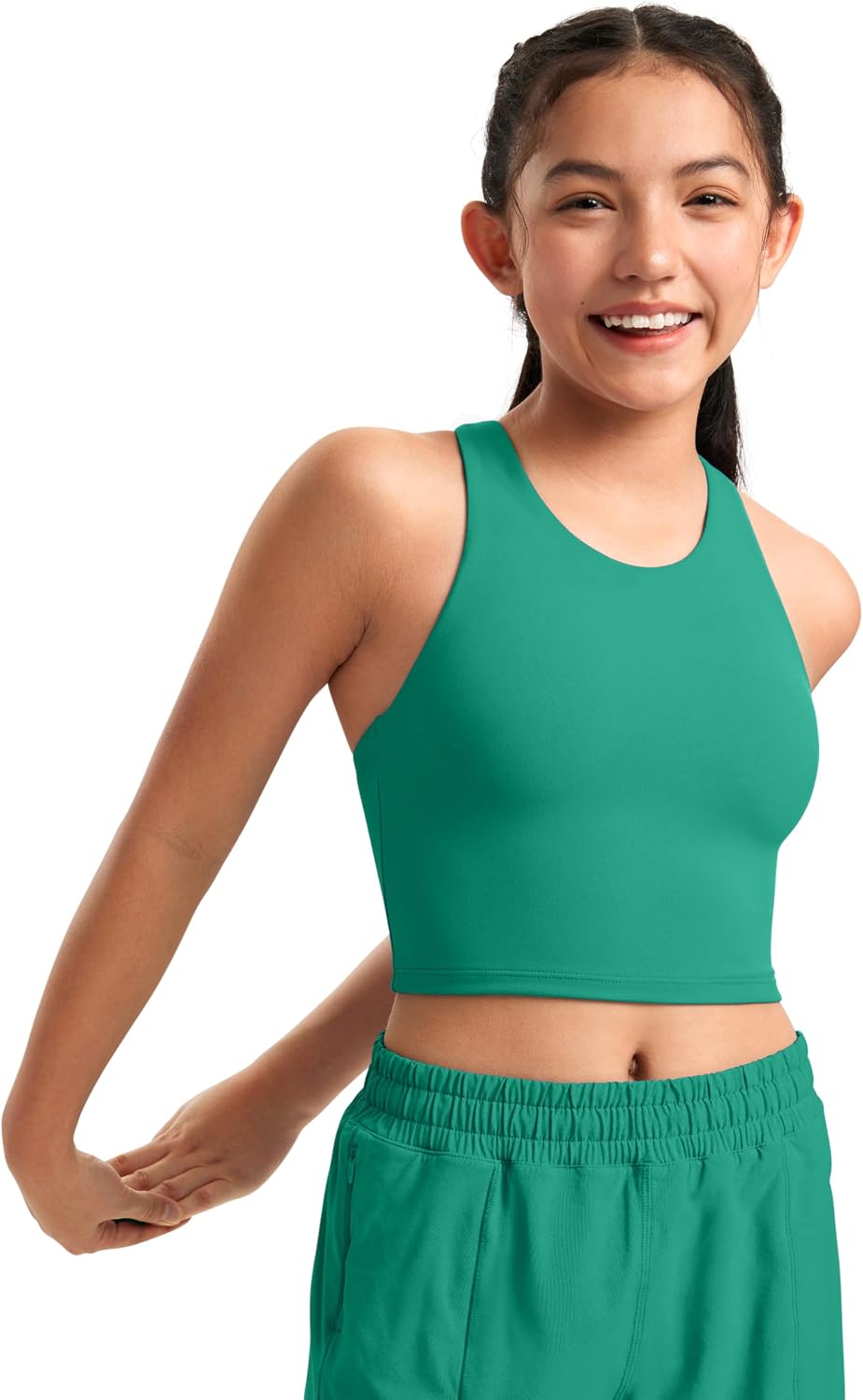 Thumbnail 6 de CRZ YOGA Girls Butterluxe Racerback Tank Top (double lined) – breathable cropped athletic dance vest