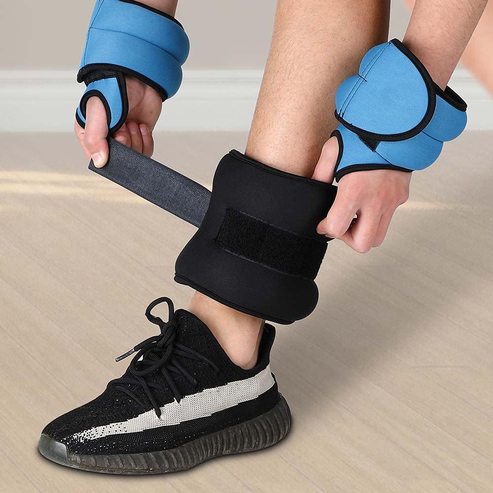 Detalle de BAKAJI Lot de 2 poids pour chevilles et poignets 0,5 kg – entraînement de gymnastique aérobic et renforcement musculaire