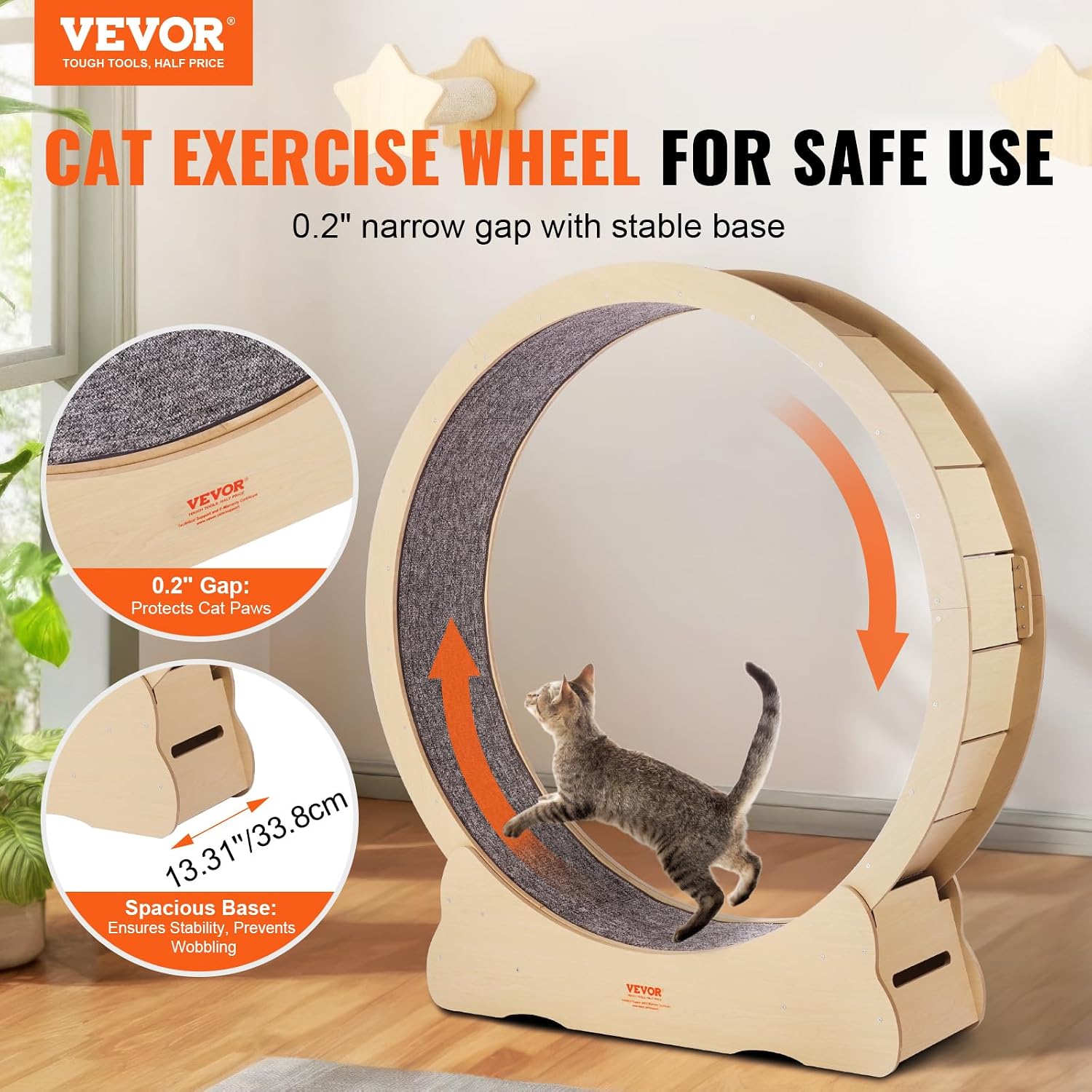 Detalle 2 de Roue d’exercice chat 1320 mm VEVOR