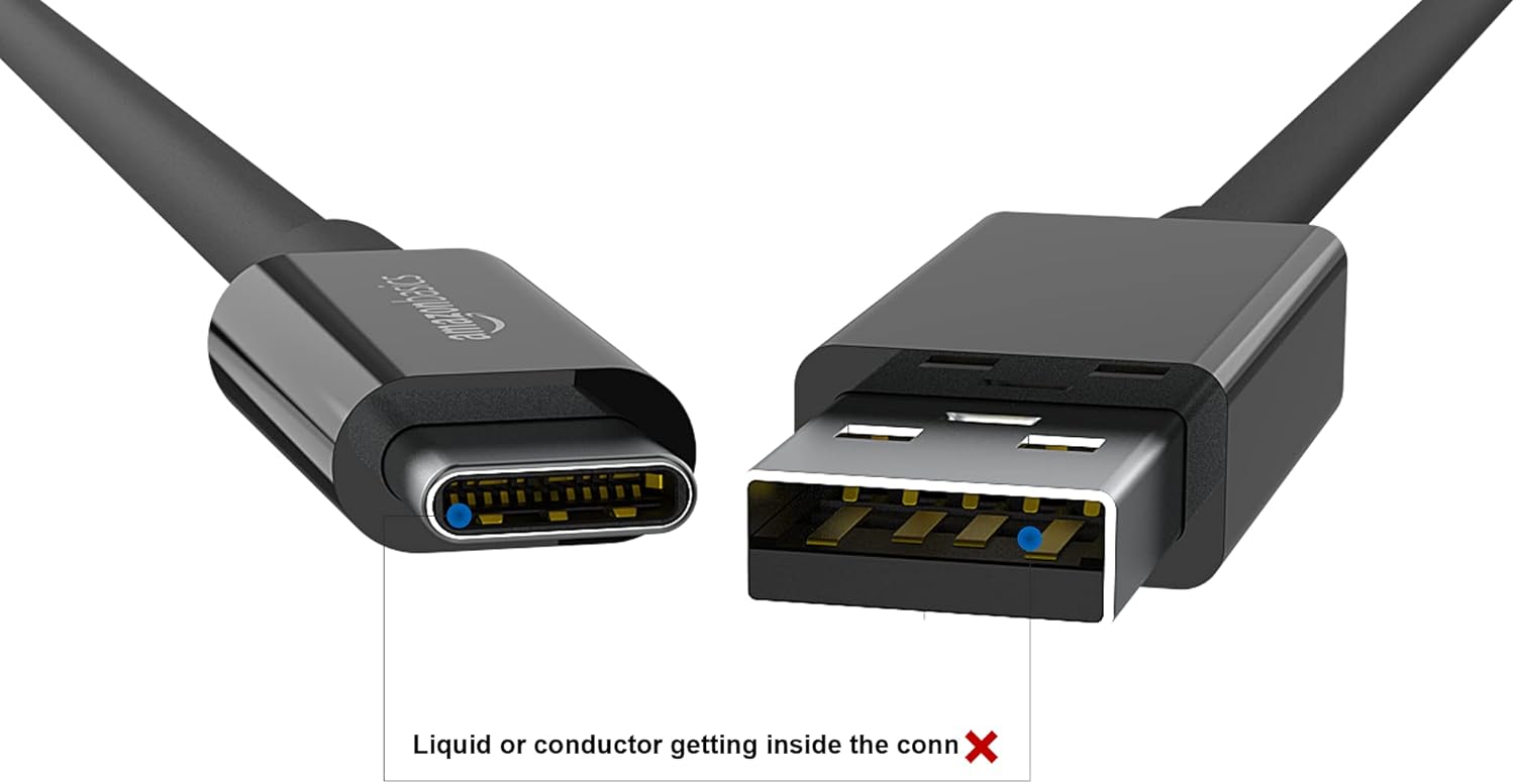 Thumbnail 6 de Amazon Basics USB-C to USB-A 3.1 Gen 2 Cable: 0.9 m, 10 Gbps, 15W Fast Charge, USB-IF Certified