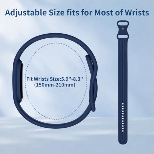 Detalle de Msksjer Silikon Sportarmband für Fitbit Air – Atmungsaktiv, wasserdicht und verstellbar