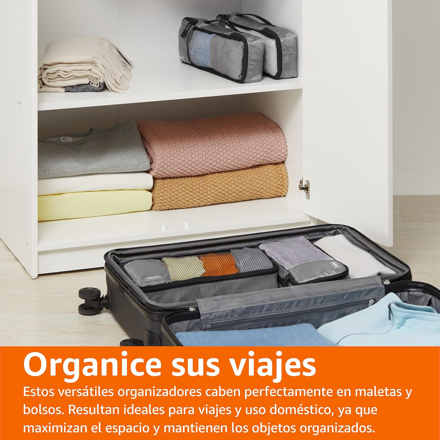 Thumbnail 6 de Amazon Basics - Organizador de Viaje con Cremallera, Set de 4 Bolsas ✈