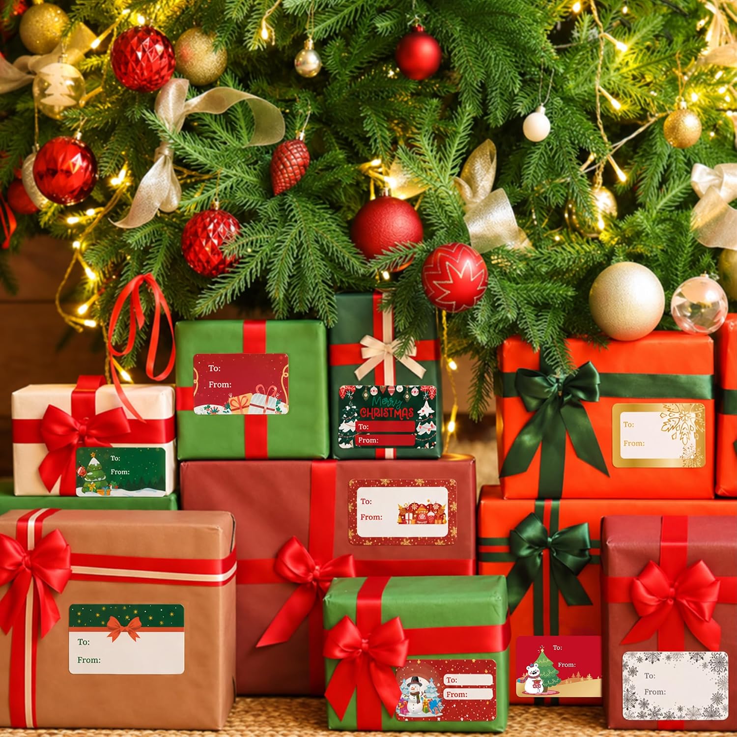 Detalle 1 de Christmas Gift Tags, 108 Stickers