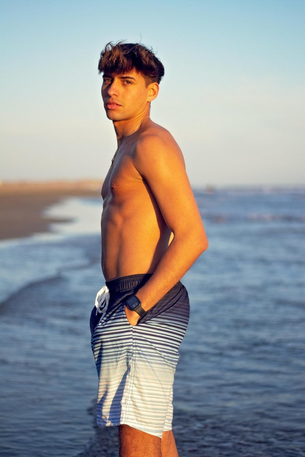 Thumbnail 2 de westwolf Men's Swim Trunks with Compression Liner 9" Quick Dry Board Shorts