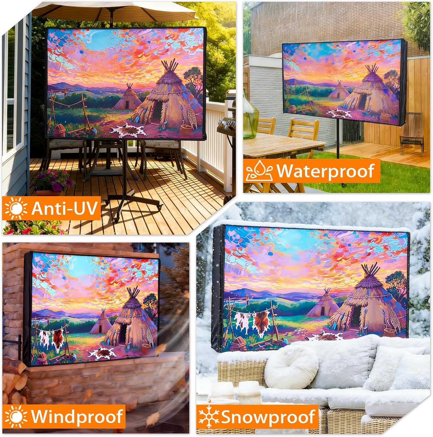 Thumbnail 6 de Youlvy Outdoor TV Cover 50-55 inch: Weatherproof Shield for Your Outside TV