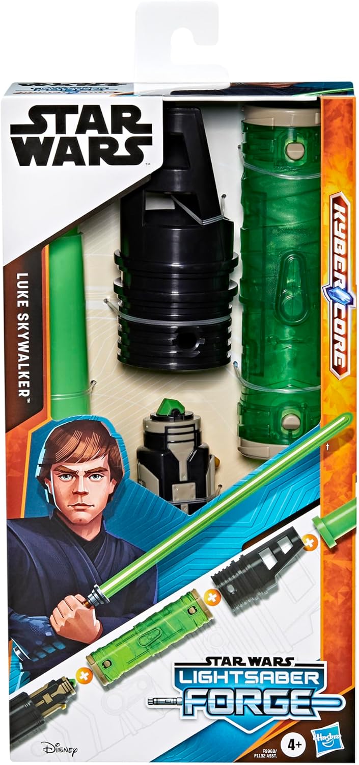 Thumbnail 3 de Star Wars Lightsaber Forge Kyber Core Luke Skywalker Toy – Extendable Green Blade, 4+
