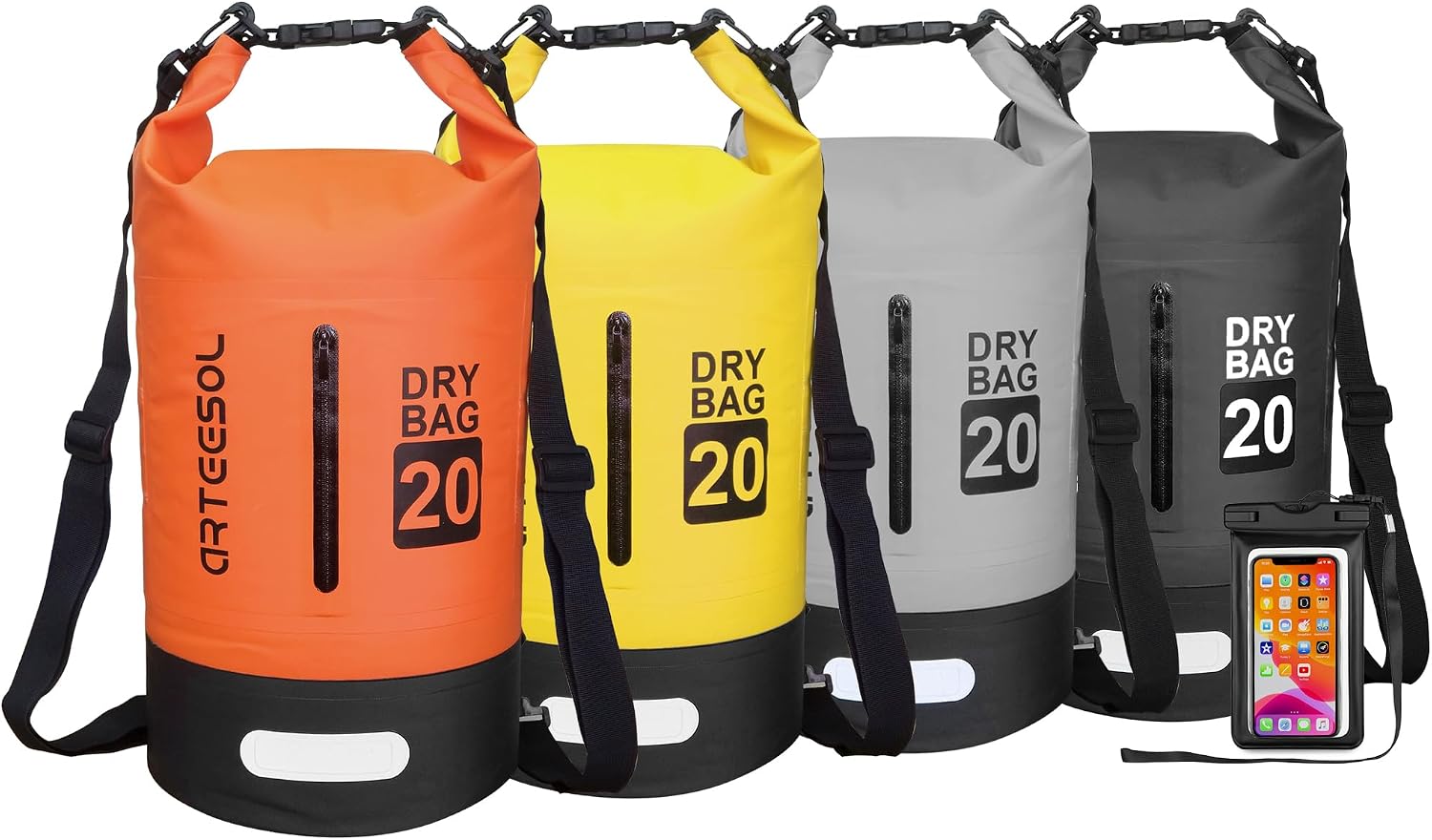 Detalle de Blackace arteesol Dry Bag – 5L/10L/20L/30L Wasserdichte Trocken-Tasche (mit langem verstellbarem Schultergurt) für Kayaking, Kanutouren, Angeln und Outdoor-Aktivitäten
