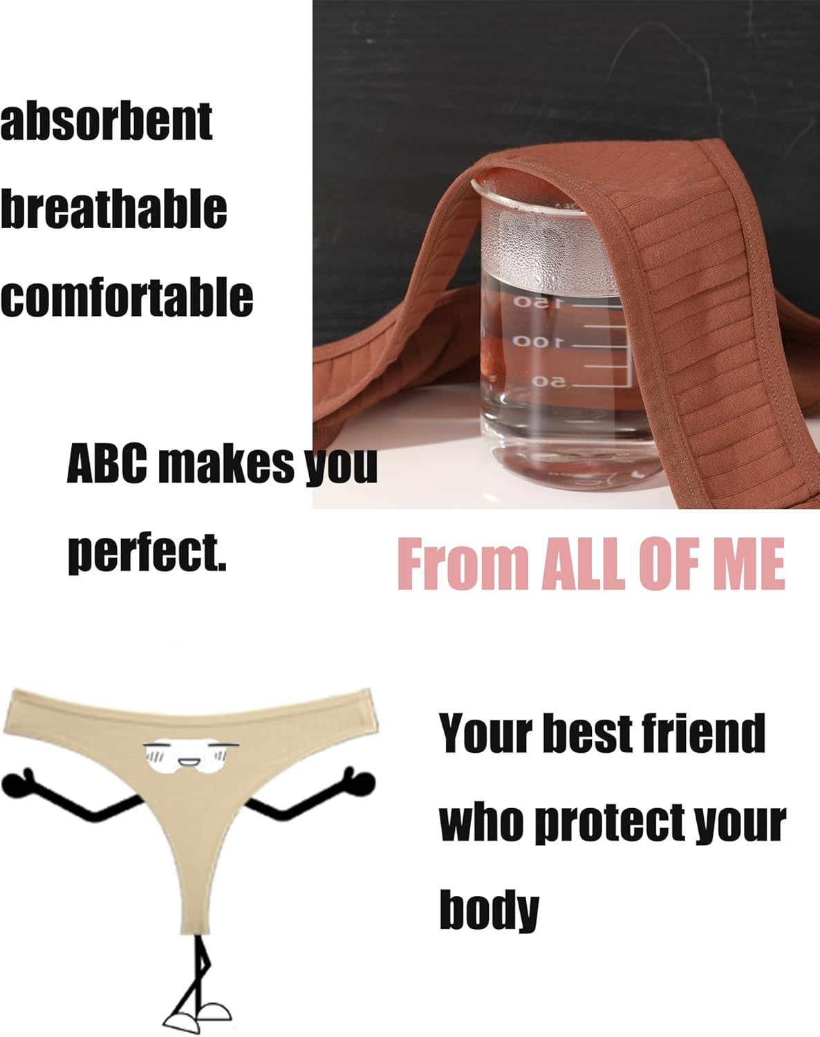 Thumbnail 3 de ALL OF ME 6er Pack Baumwolle String Tanga für Damen – bequeme Cotton-Slips als Mehrpack