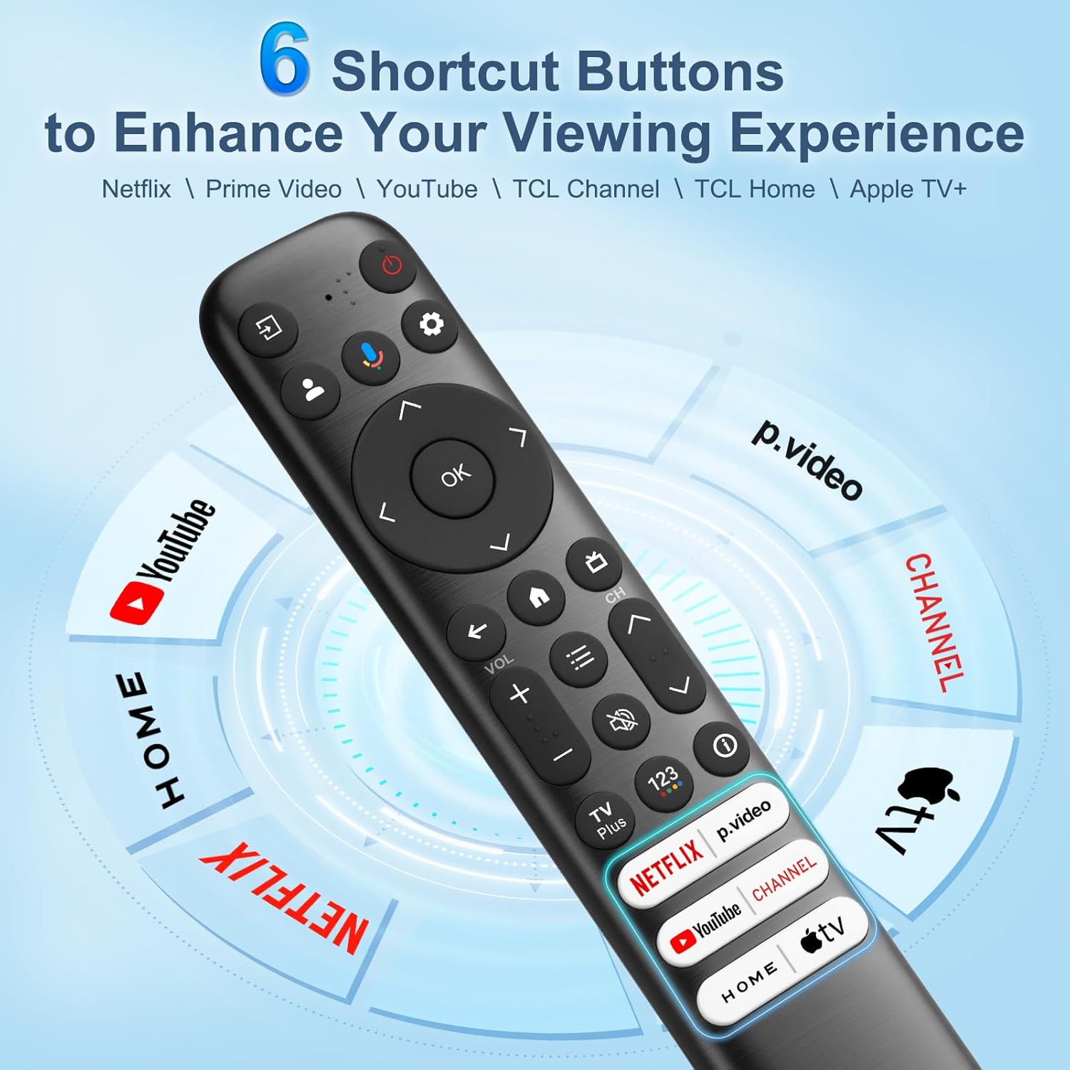 Thumbnail 5 de RC813 TCL Google TV Voice Remote Replacement