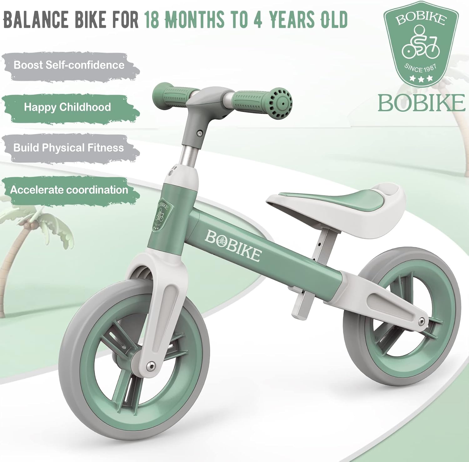 Detalle de VITONIS Laufrad ab 1,5–4 Jahre bis zu 25 kg – verstellbares Lenkrad & Sattel, Lenkradschloss, Ultraleichtes Balance-Fahrrad