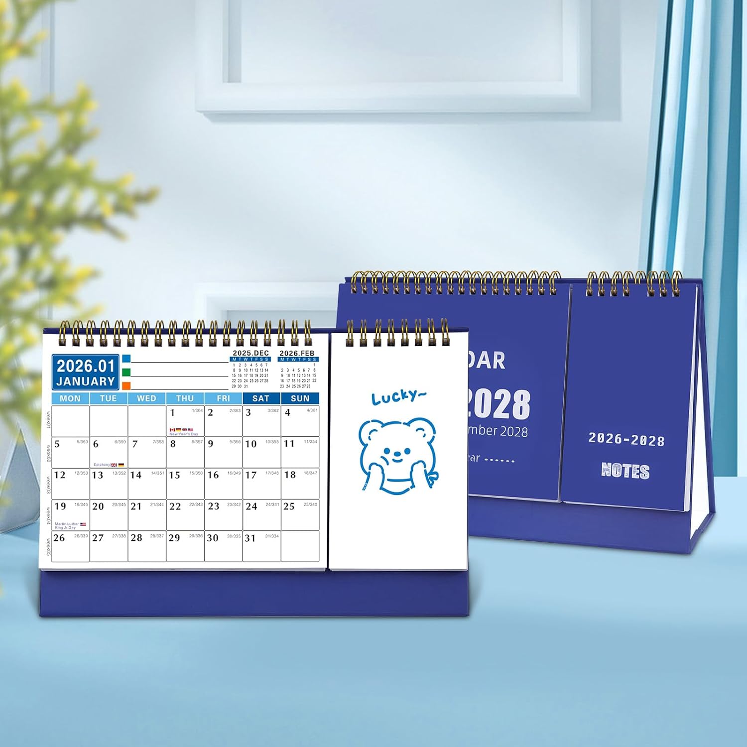 Thumbnail 6 de 2026–2028 Desktop Calendar for Home & Office 📅