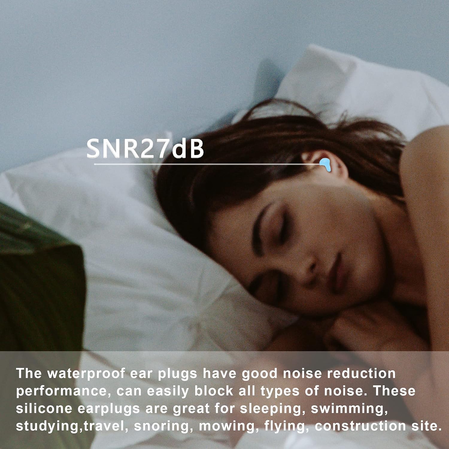 Detalle 2 de EXGOX 14 Pairs silicone ear plugs SNR27 dB for sleep