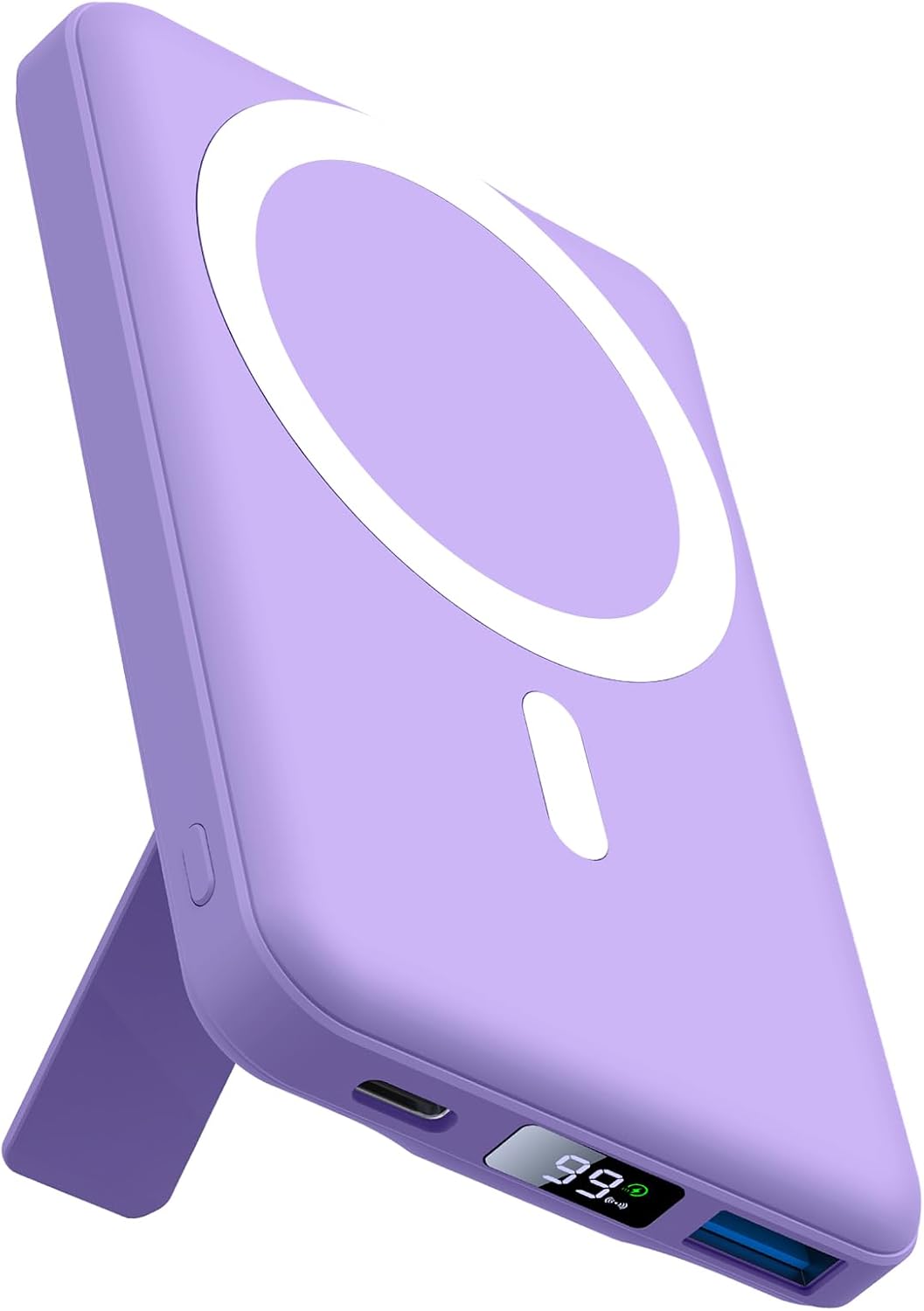 Detalle de AOGUERBE Magnetic Wireless Power Bank 10000mAh for MagSafe iPhone 12–17 Series