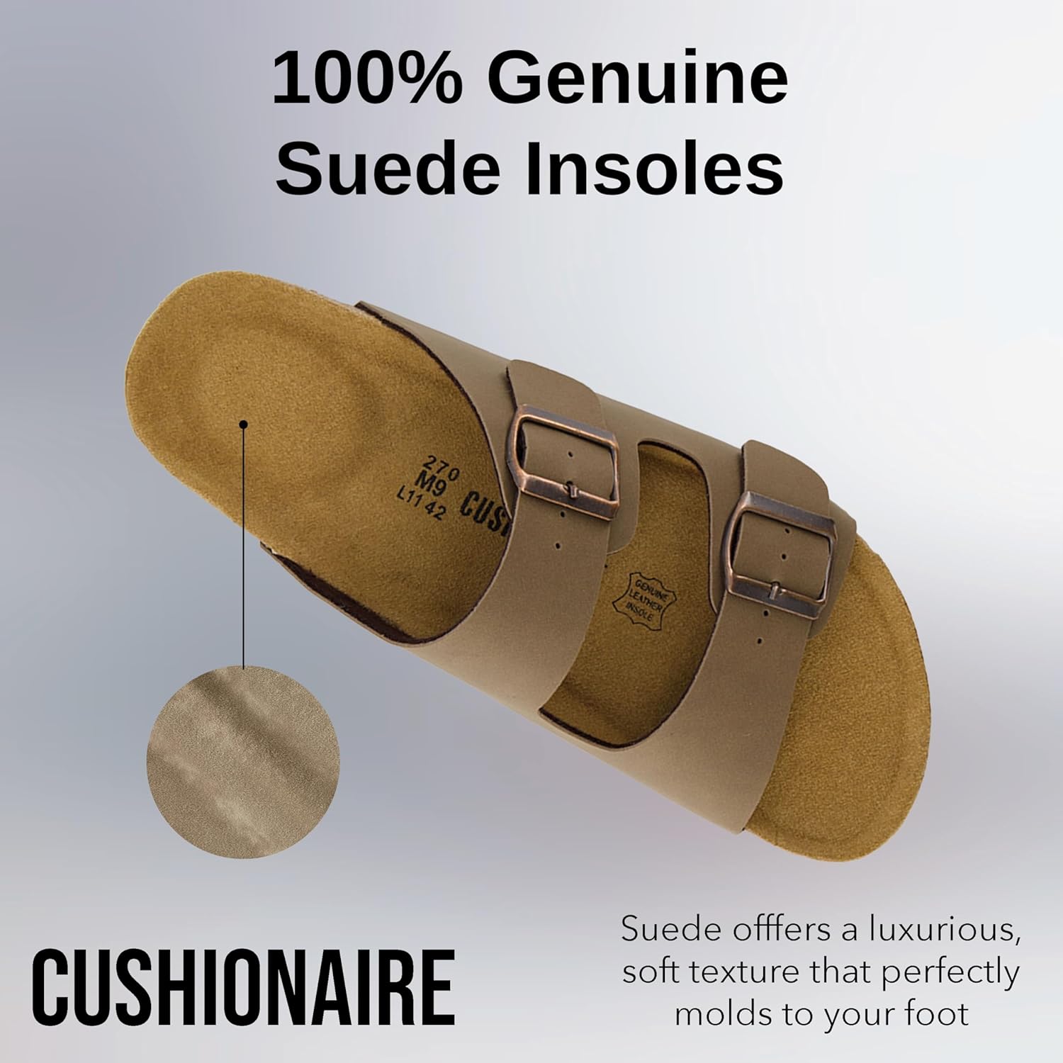 Thumbnail 6 de CUSHIONAIRE Lane Cork Footbed Men’s Sandals 👞