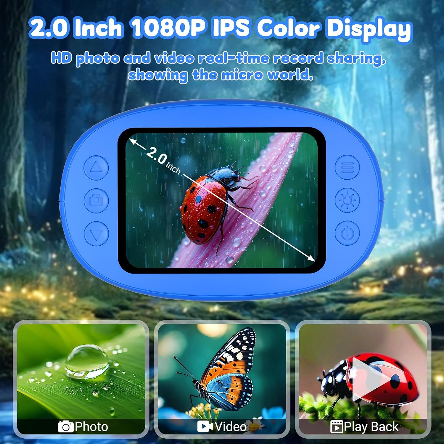 Thumbnail 3 de Pozifu 1000X Handheld Microscope for Kids: Pocket Digital Microscope with 1080P & 2.0" IPS Screen