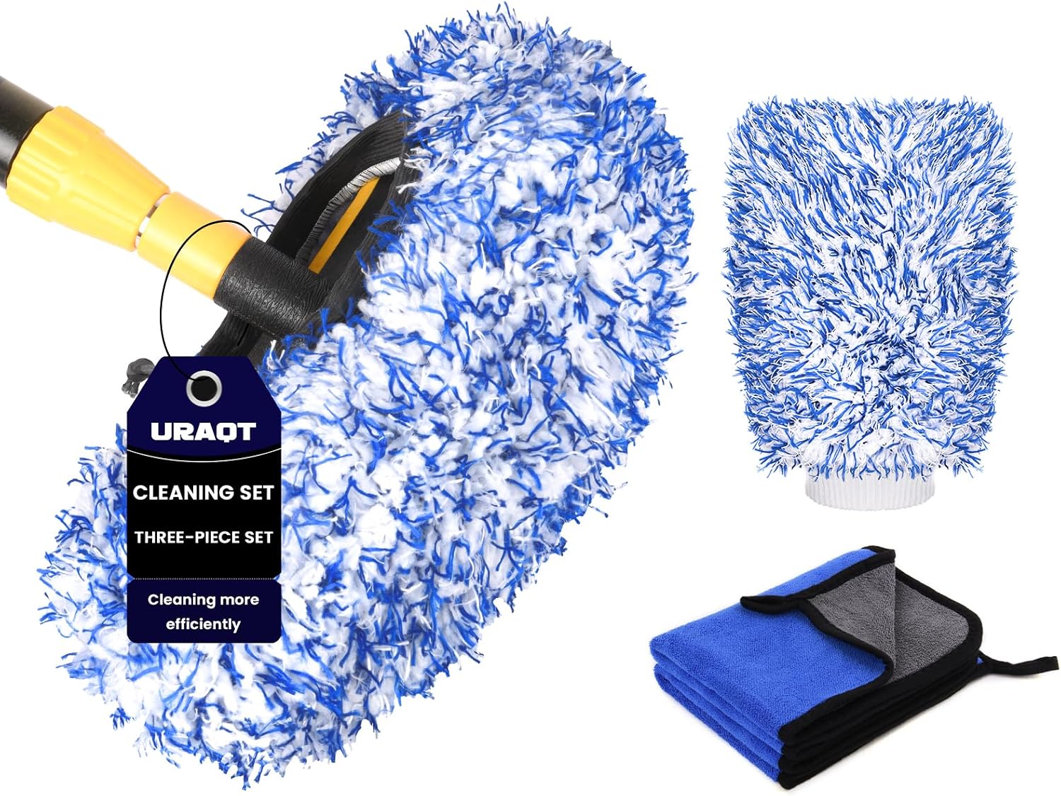 URAQT Brush Cover-Satz für SB-Bürsten: Schonende Autowäsche mit Mikrofaser-Komplettset