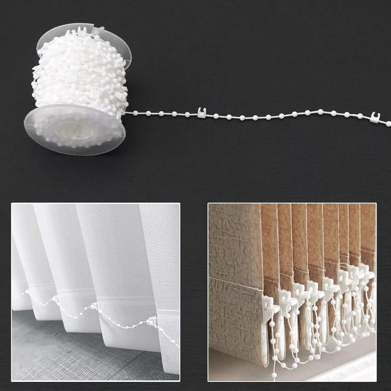 Detalle de Zhiyu666 vertical blind weights and chains set (50 weights + 20m chain) for 89mm slats