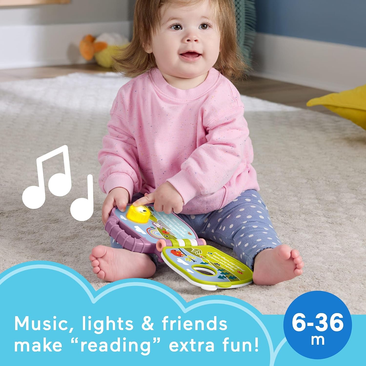 Thumbnail 1 de Fisher-Price Purple Monkey Musical Storybook