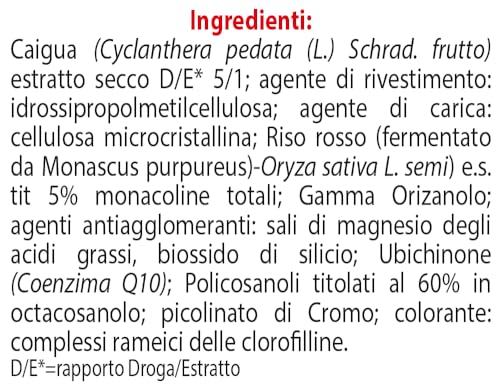 Thumbnail 7 de Normolip 5 di ESI Benessere Naturale: Integratore a base di Riso Rosso Fermentato e Caigua, 60 Naturcaps