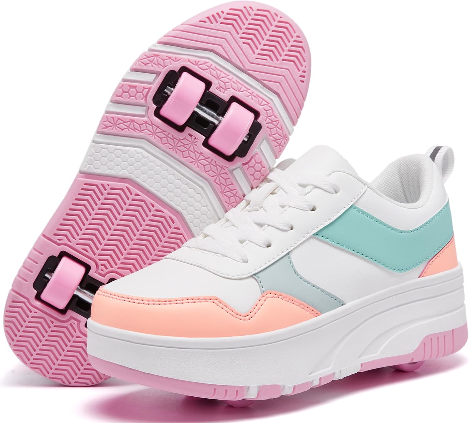 Detalle de ANEFUN Rollschuhe Schuhe für Kinder – 2- oder 4-Rad, abnehmbar, flexibel nutzbar