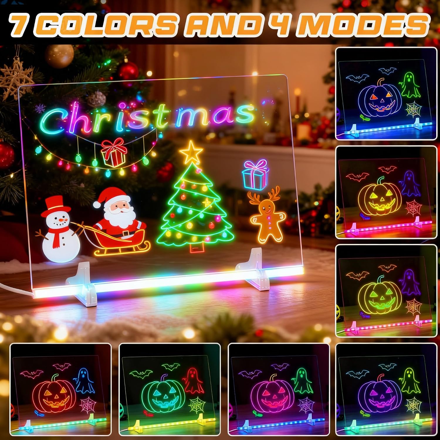 Thumbnail 4 de momozzle Lumi LED Drawing Board for Kids, Erasable Acrylic Whiteboard