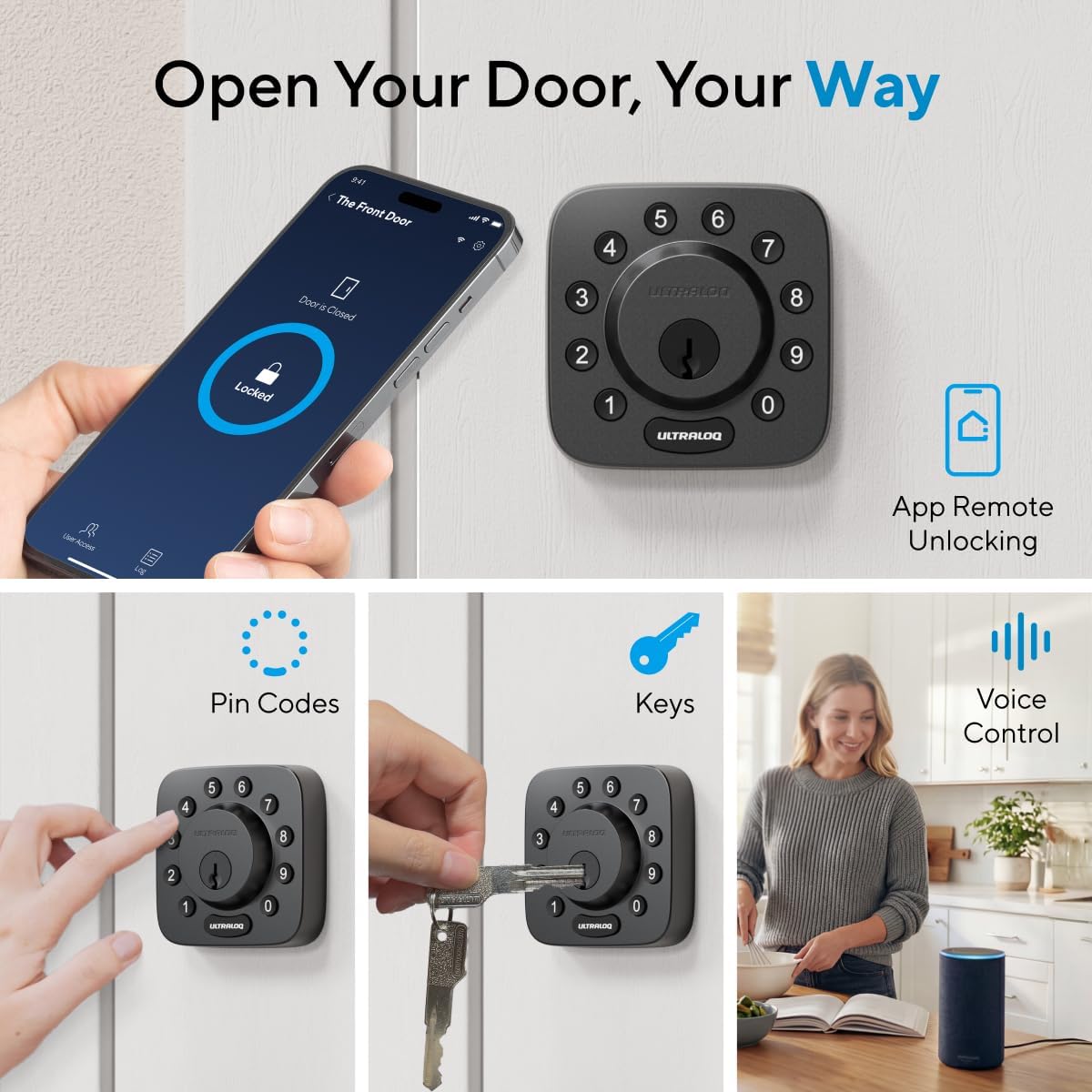 Detalle de ULTRALOQ smart lock U-Bolt