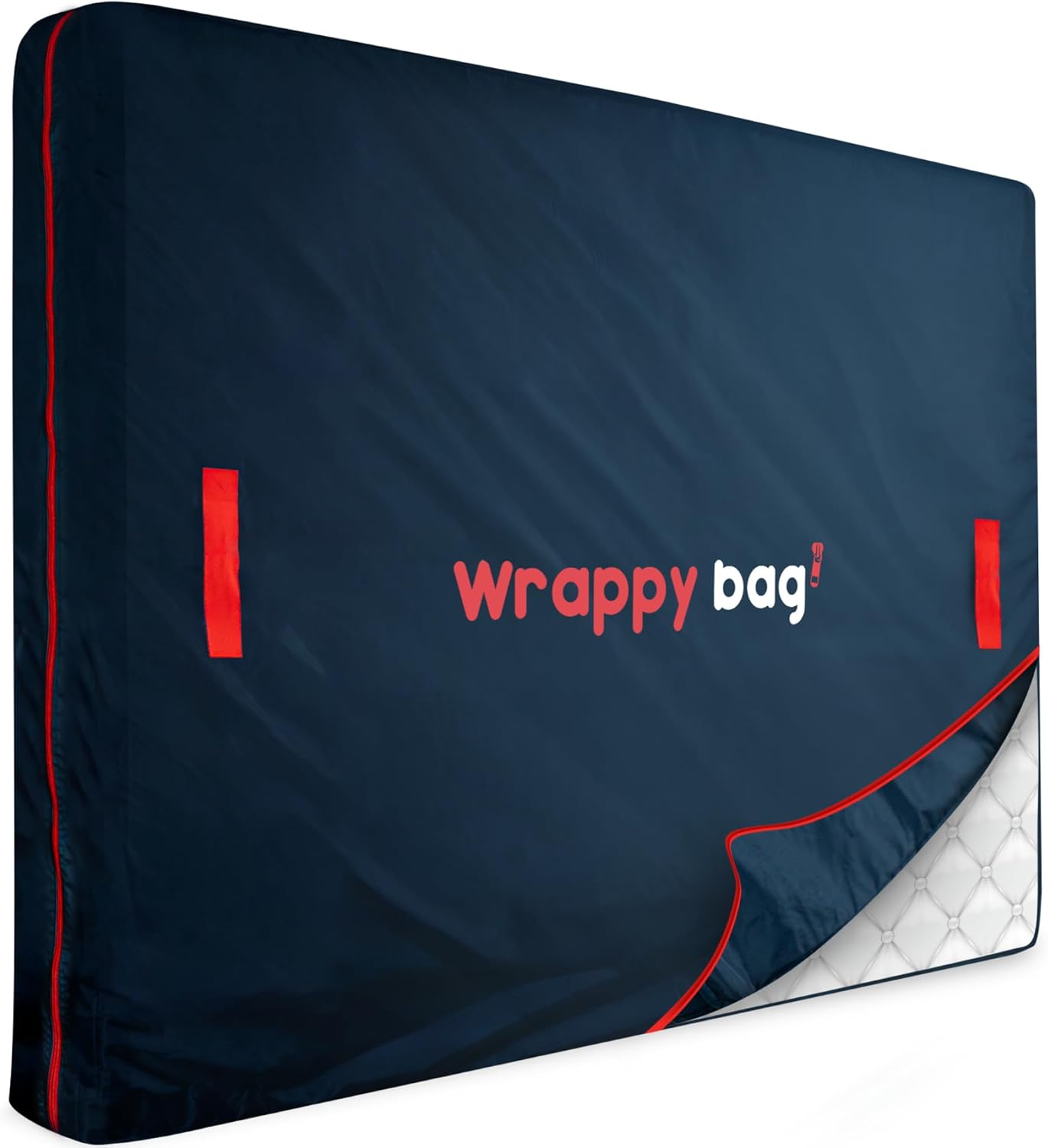 WRAPPYBAG Copertura Protettiva Impermeabile per Materasso – 180 x 200 cm, Oxford, con 4 Maniglie