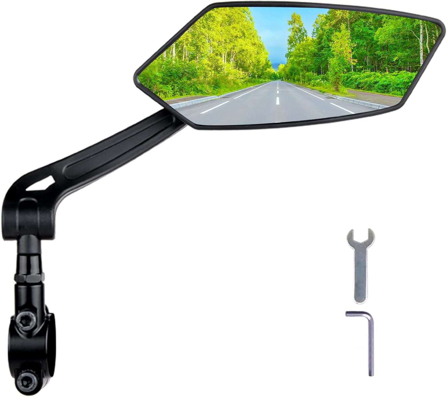 Thumbnail 6 de RBRL Large Lens Explosion-Proof Bike Mirror Pair with 360° Adjustment for Handlebars