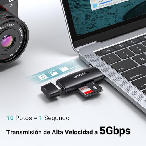 Detalle de UGREEN Lecteur SD USB C A 3,0 5 Gbps ⚡