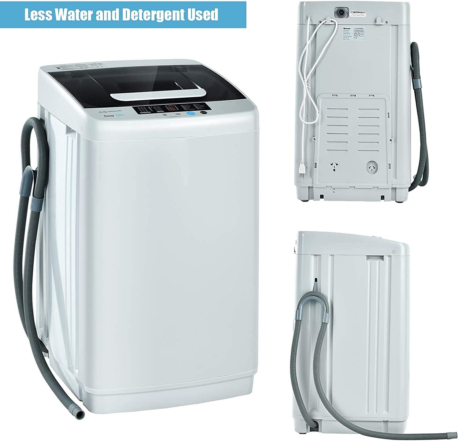 Thumbnail 6 de COSTWAY 24640US-CYPE Portable Top-Load Washer, 8.8 lb, Drain Pump